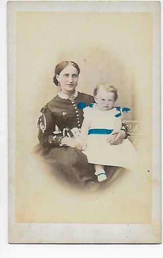 W H Tucker,  Allahabad,  India; Henry E Davis Born 1865 And Mother,  Some Colour