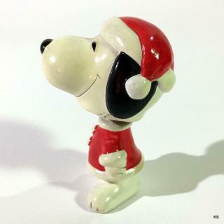 Vintage Xmas Snoopy Nodder Bobblehead 1966 United Feature Syndicate Hand Made
