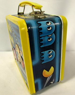 Vintage 1980 Bally Midway Pac - Man Aladdin Metal Lunch Box w/ Thermos 5