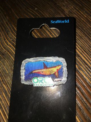 Seaworld Holographic Orca Pin - On Card