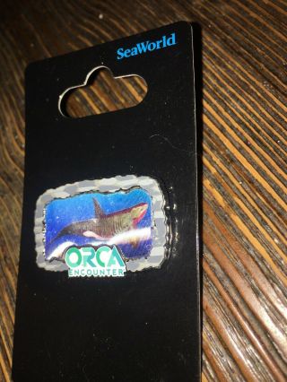 Seaworld Holographic Orca Pin - ON CARD 2