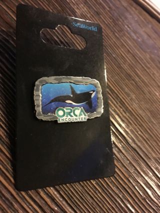 Seaworld Holographic Orca Pin - ON CARD 5