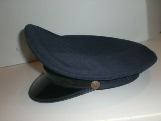 Vintage Chicago Midway Cap Co 5 - Star Uniform Hat 7 1/8 Rain Liner Green Stars