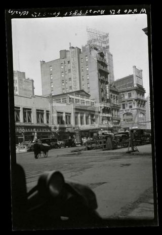1927 Columbus Theater 8th Ave 58th St Manhattan Nyc Old Photo Negative H58