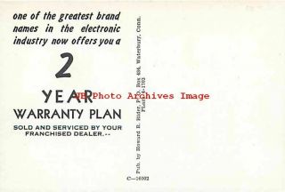 Advertising Postcard,  DuMont Laboratories,  Picture Tube Promo,  Upper Montclair NJ 2