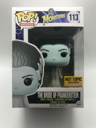 Funko Pop Bride Of Frankenstein Universal Monster 113 Vault Hot Topic Exclusive