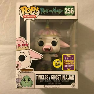 Funko Pop Sdcc 2017 Rick And Morty Gitd Glow Tinkles With Ghost In A Jar 256