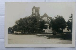 Rppc First Presbyterian Church Mandan North Dakota C1933 Postcard Vintage View