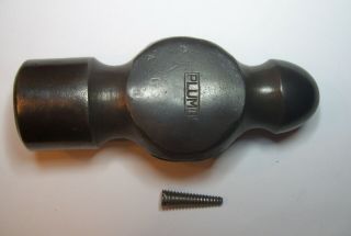 Vintage Plumb Ball Peen Hammer Head & Screw Wedge,  Just Under 3 Pounds (46.  8 Oz)