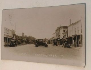 1924 Real Photo Postcard Gretna Nebraska Street Scene