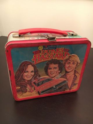 1980 Vintage Aladdin The Dukes Of Hazzard Metal Lunchbox Lunch Box