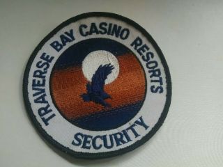 Traverse Bay Casino Resorts Michigan Mi Security Guard Patch Round Eagle Sunset