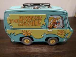 Scooby Doo The Mystery Machine Lunch Box Carrying Case Metal Hanna Barbera 2000