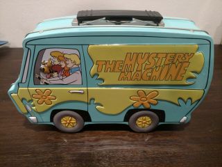 SCOOBY DOO THE MYSTERY MACHINE LUNCH BOX CARRYING CASE METAL Hanna Barbera 2000 2