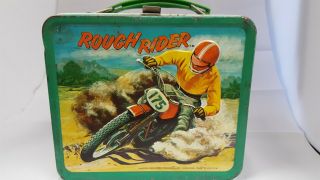 Aladdin Lunch Box & Thermos Rough Rider Dirt Bike Motocross