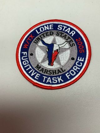 Usms Us Marshals Lone Star Texas Fugitive Task Force 2005 Embroidered Patch