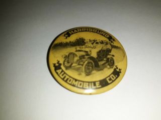Antique/vintage Harrisburg Automobile Co.  Pinback Button - Union Label - Car Club