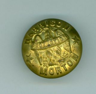 Vintage 1888 President Benjamin Harrison Morton Campaign Coat Button Protection