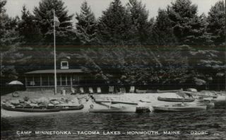 Monmouth Me Camp Minnetonka Tacoma Lakes Boats & Cabins Rppc