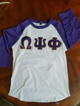 Omega Psi Phi Baseball T Shirt - Medium