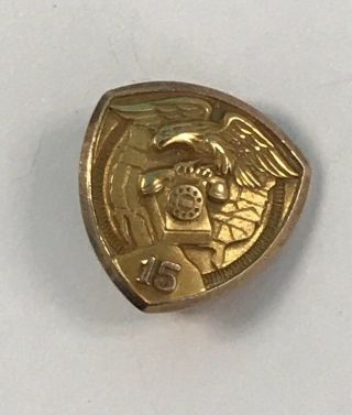 Western Electric Company Metal Lapel Pin,  Pinback,  Pin Game Style Flare