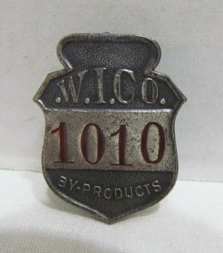 W.  I.  Co.  Woodward Iron Co.  By - Products Employee Badge 1010 Alabama C.  1920 