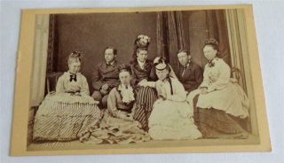 Cdv Victorian Ladies & Gentlemen G Patterson Isle Of Man 1840 - 50 