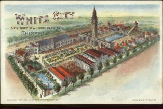 White City Amusement Park Chicago Il Birdseye View C1900 Private Mailing Card