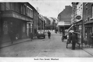 Wexford Main Street Ireland Real Post Card - Trimmed