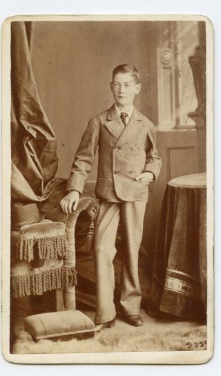 Teenage Boy,  George Stephen Thomson ? Vintage Cdv Photo,  Bruce & Co.  Toronto On