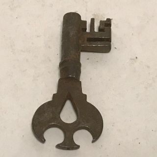 Very Rare and Unique Skeleton Key Angel with wings Old Antique Vintage 3