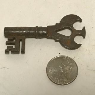 Very Rare and Unique Skeleton Key Angel with wings Old Antique Vintage 5