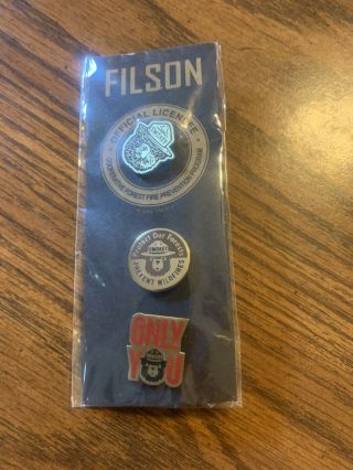 Filson Smokey Bear Enamel Pin Set