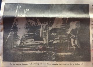 MEN ON MOON San Francisco Chronicle,  July 21,  1969 Newspaper Apollo Landing 4