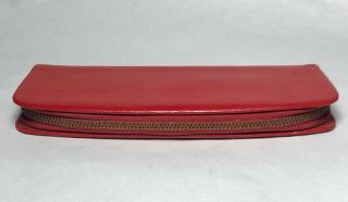 PELIKAN Red Vintage Pen Pouch For Three Pens 1960 ' s GREAT DAILY USER 3