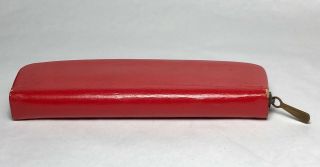 PELIKAN Red Vintage Pen Pouch For Three Pens 1960 ' s GREAT DAILY USER 6