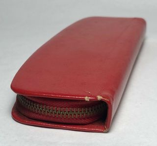 PELIKAN Red Vintage Pen Pouch For Three Pens 1960 ' s GREAT DAILY USER 7