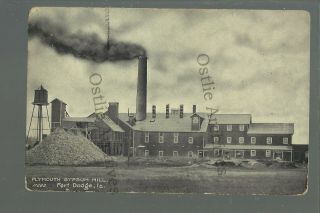 Fort Dodge Iowa 1910 Plymouth Gypsum Mill Factory Mine Mining Nr Webster City