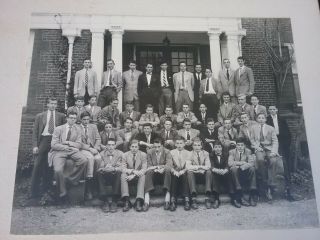 vtg old 2 photographs prep school class boys young men with names groton ? 3