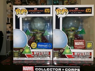 Funko Pop Mysterio Bundle Light Up Marvel Collector Corps & Wal Mart Gitd.