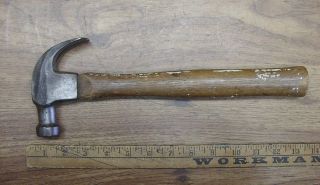 Old Tools,  Antique Samson,  Pexto?,  1lb.  7.  1oz.  Curved Claw Hammer,  3 - 7/8 " Head