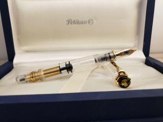 Pelikan Souverän M800 Limited Edition Clear Demonstrator Fountain Pen With Marks