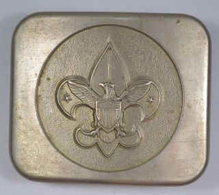 Vtg Bastian Bros Bsa Belt Buckle 2.  5 " Boy Scouts Of America Made In Usa Rare