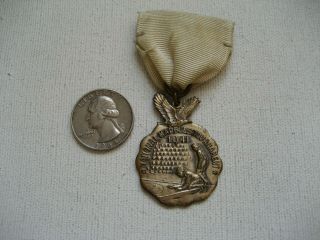 Vintage 1941 Newark Nj Star Ledger National Marbles Tournament Award Pin Ribbon