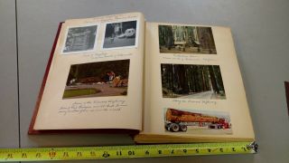 VINTAGE ANTIQUE SCRAP BOOK CALIFORNIA TO OHIO TRIP VACATION POST CARDS PHOTOS 2