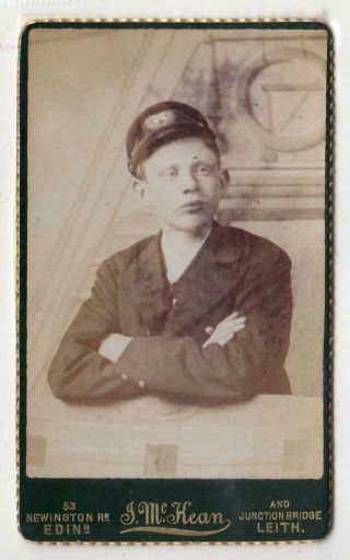 Carte De Visite Photograph Of Young Merchant Seaman By Mckeen Of Leith (c37669)