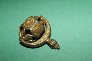 Victorian Rotating Intaglio Wax Seal Fob Pendant With 6 Sides Of Symbols