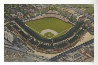 2 Wrigley Field Baseball Postcards