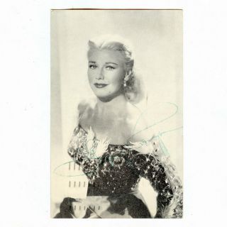 Vintage 1954 Ginger Rogers Postcard To Fan Hollywood Movie Star Publicity