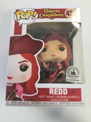 Funko Pop 433 Redd Pirates Of The Caribbean Disney Parks Exclusive W/protector